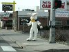 We found the Easter Bunny waving to the passing cars in downtown Carson City.