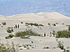 The sand dunes are a short distance east of Stovepipe Wells.