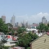 Tuesday, December 3 - A view of downtown Melbourne from the train platform near our hotel