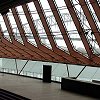 View of the Harbour Bridge from inside the Opera House