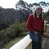 The deck of the Hydro Majestic Hotel - overlooking the mountain ranges