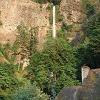 Multanomah Falls, the most famous of the falls along the Columbia Gorge