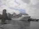 Views seen from the Sea Bus ferry.  A large cruise ship was in port.