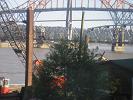 Bridges over the Fraser River east of Vancouver as seen from the dinner table