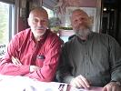 Keith and Norman in the dining car for lunch