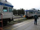 The train for Prince Rupert backs in behind us