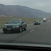 On the road between Furnace Creek and Badwater we see lots of traffic.
