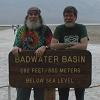Badwater is 282 feet below sea level (that's 85.5 meters). - Can't see the decimal point on the sign.