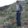 Larry found the only red flowers in Death Valley. - We didn't see any others anywhere in the park.