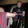 Thursday afternoon we settle into the Chicago Hyatt - Regency Hotel for the International Mr. Leather convention. -  Here we find Larry getting his boots shined by Andrew.