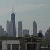 The Chicago skyline as seen from a CTA elevated train. - That's the John Hancock Building in the center.