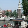 People live in the house boats tied up along the canals