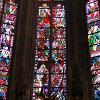 The stained glass windows of the cathedral