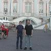 Larry and Steffen in front of the Rathaus in the central square