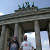 Bill and Frank in front of the Brandenburg Gate.