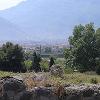 Thriving towns surround Pompeii today.  Here you see one of them just outside the walls.