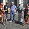 We meet some Roman gladiators outside the Colosseum