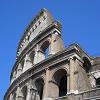 Exterior close up view of the Collosseum wall