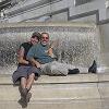 Mauro and Louis at the Victor Emmanuel Monument to Italy's first king.