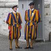 Vatican guards outside the Basilica