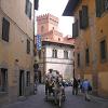 Walking back to the train station through the streets of Pisa