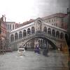 Approaching the Rialto Bridge