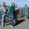 Lloyd, Bill, Robert, and Robbie Stewart - high above the Golden Gate