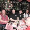 Sunday night, September 28 - Dinner at the Sausage Factory - clockwise: Jim, Mark, Larry, Ken, - Norman (just barely in the frame), Mel and Steve