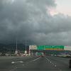 On the freeway heading back into Honolulu