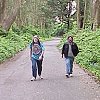 Bill and John L. among eucalyptus in Sutro Forest.