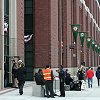 The north side of the ball park - along King Street.