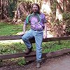 We go on over to Muir Woods in Marin. - Here is John S. among the redwoods.