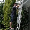 Donald putting up the Christmas lights