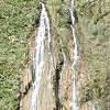 Waterfalls trickling down canyon walls