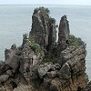 A rock formation on the coast at the park