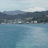 The wake of the ferry as we leave the harbor for Cook Strait