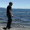 On the shore of Lake Taupo