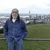 We drive up to Mount Edison where - there's a view of the Auckland skyline. - Yes, those are cows behind Bill.