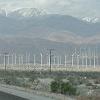 Leaving Palm Springs we see another view of the wind generators and mountains.
