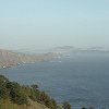 The city from another cliff off Highway One