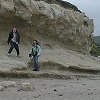 Bill and Rick on eroded cliff.