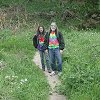 Rick and Bill among wildflowers at Land's End.