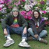 We end with two colorful flower children - among colorful Golden Gate Park flowers.