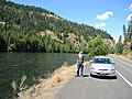 U.S. Route 12 follows a beautiful canyon along the Potlatch River through the Nez Perce Indian Reservation.