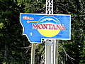 We leave the parking lot of the Visitors Center, turn east and enter Montana.