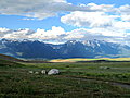 It's the Rocky Mountains, seen from a vista point on U.S. Route 93 north of Missoula.