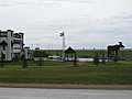 We spot the city symbol of Moose Jaw, Saskatchewan