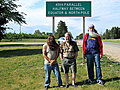 Just north of Kewadin is this sign marking the 45th parallel.