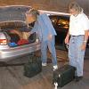 Picking up Chuck at the Las Vegas, Nevada, airport.