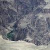 Phantom Ranch is on the left at the bottom of the canyon.